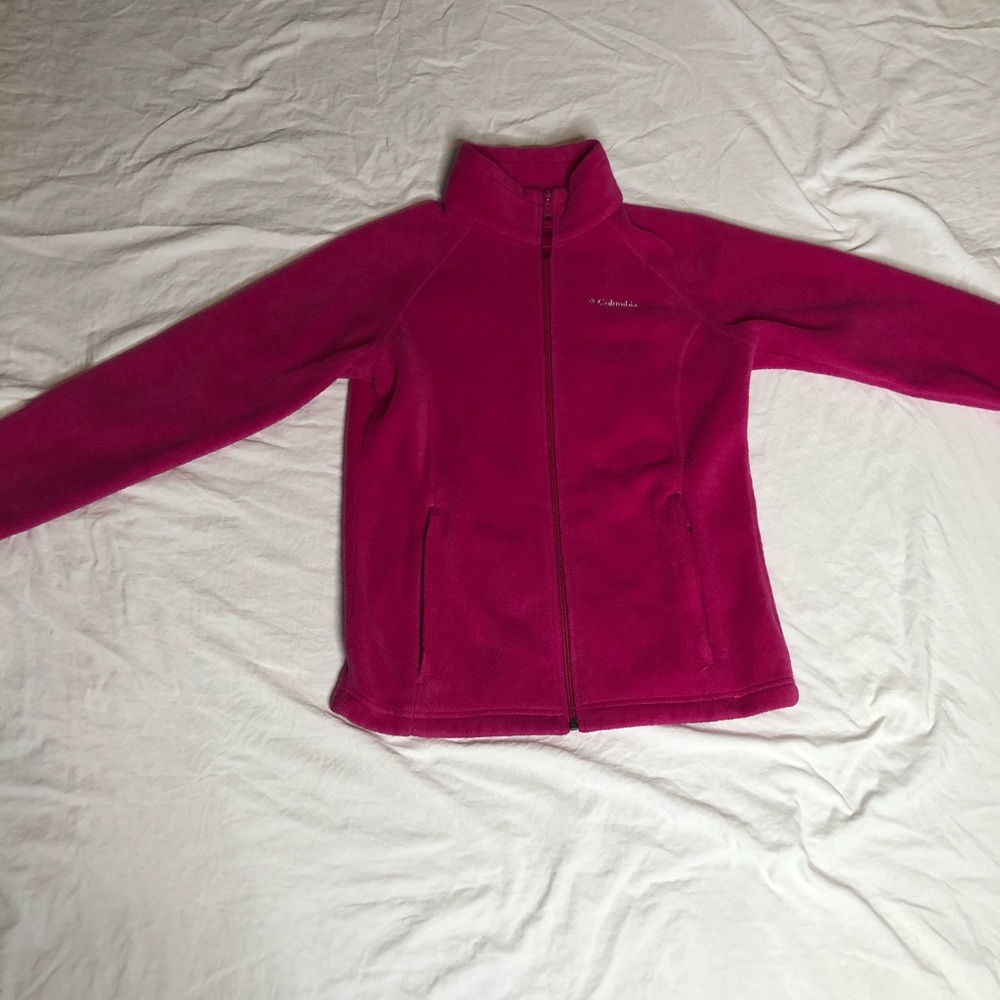 hot pink name brand Colombia jacket